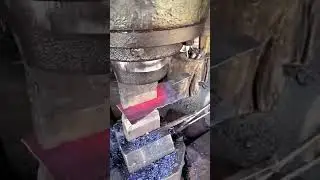A bone chopping knife forged by a drill bit  Good tools and machinery make work easy