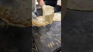 Lebanese Mankoushe Saj #streetfood #lebanon