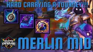 HARD CARRYING A TOURNEY! - Merlin Mid Smite 2 Tourney