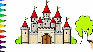 How to Draw - Easy Drawing for Kids - Castle Drawing Easy 