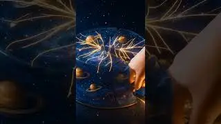 space jelly cake cutting asmr #asmr #aiasmr #cakeasmr