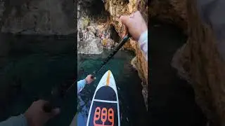 Antalya's Rocky Cliffs ⛰️🌊 Paddle life 🏄&zwj;♂️ #watersports #adventure #paddleboarding #sup #nature