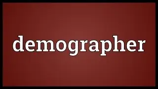 Demographer Meaning
