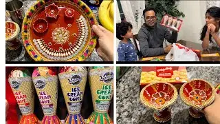 ইণ্ডিয়াবাজারে বাচ্চাদের নিয়ে গেলাম বাজি কিনতে.আমেরিকায় বাজির দাম কেমন?কিনলাম প্রদীপ,মিষ্টি ও বাজি