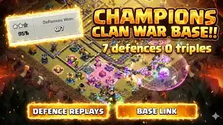 7 Attacks and Still Standing&hellip; This TH18 War Base is UNBEATABLE in Champions War 🔥💀 + Link