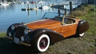 The Dolphin hand-built wooden car with Datsun mechanicals is for sale