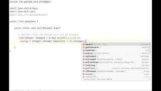 Java Stream API:Find the average of a list of integers