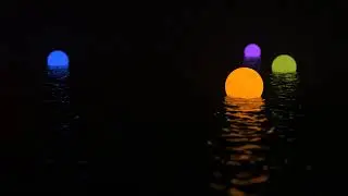 Dark Water & Waves By Neon Lights | 4 Hours | Soothing, Relaxing & Serene Water Scene
