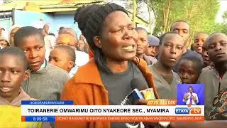 Nyakeore secondary students protest over transfer of School Principal