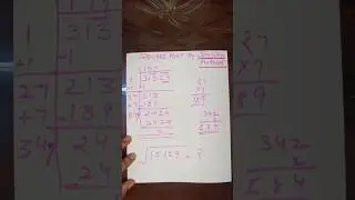 Finding Square Root Using Long Division|Perfect Square #longdivisionmethod #squareroot