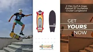 Z flex surf a gogo fishtail 31 surfskate cruiser longboard