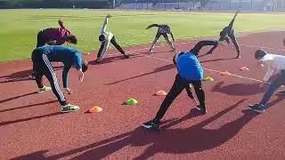 حصة تدريبية في حلبة ألعاب القوى