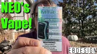 MTRX MX25000 25k Puff Vape with Matrix Graphics! Miami Mint! Quad Coil Design!
