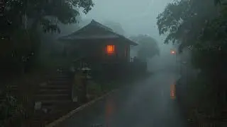 Rain Sound On Window with Thunder SoundsㅣHeavy Rain for Sleep, Study and Relaxation, Meditation