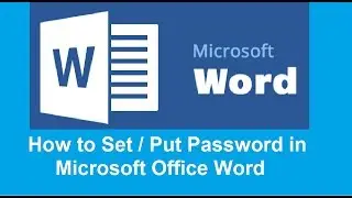 How to Set Password in Microsoft Office Word 2007