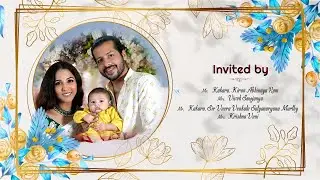 First Birthday invitation status Video | latest Free Birthday invitation project  2025