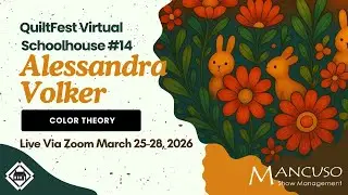 Alessandra Volker teaches painting on fabric at QuiltFest Virtual Schoolhouse #14!