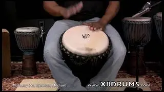 X8 Drums Ruby Professional Djembe, 24