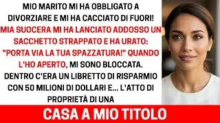 Dopo il divorzio mi hanno buttata fuori—poi ho aperto la borsa
