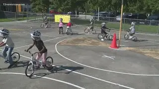 Elementary school gets new bicycles for kindergarten students from non-profit and motorcycle group