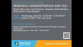 Research Administration and You