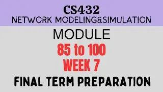 CS432 Week 7 Topic 85 to 100 | CS432 Final term preparation