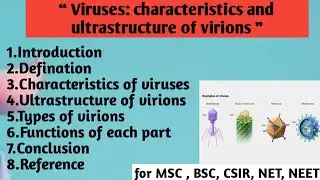 Virus | Character and ultrastructure of virions | Types of virions | Function of each part