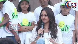 SONAKSHI SINHA CELEBRATE 9TH ANNIVERSARY OF PALLADIUM WITH SMILE FOUNDATION KIDS 2018