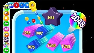 Bounce merge 2048 - Level Up Bounce Max Level Gameplay 