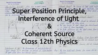 Super Position Principle, Interference of Light, Coherent Source, Chapter 10, Wave Optics, Class 12