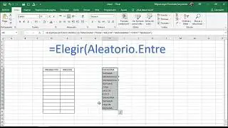 Función ELEGIR ALEATORIO