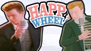GW KENA RICKROLLED DI HAPPY WHEELS !!! | HAPPY WHEELS MONTAGE LUCU # 7