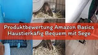 Produktbewertung Amazon Basics Haustierkäfig Bequem mit Segeltuch-Unterteil, Meerschweinchen, Blau,