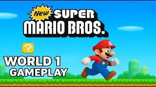 NEW Super Mario Bros  DS   World 02 100%  All Star Coins ! Sand Castle , Level 6 , Final Castle