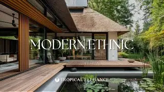 Modern Ethnic House with Tropical Modern Garden and Rustic Elegance Interiors