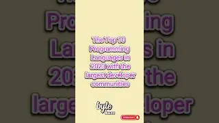 The Top 10 Programming Languages in 2023 With The Most Largest Developer Communities | Bytebuzz