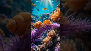 Orange Snails in the deep sea..#snail #snailshell #seasnail #oceanlife #underwaterworld #natureshort