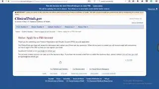 1- Clinicaltrials.gov: search and apply for an account