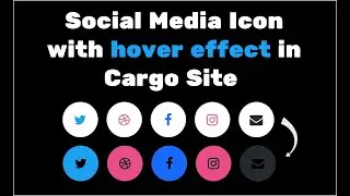 Social Media icons with hover effect in Cargo 2 and Cargo 3 | Cargo Site