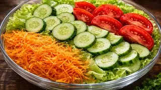 Making Lettuce Salad | Easy Healthy Salad | Silent Cooking ASMR