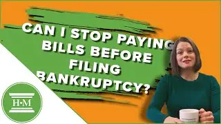 Can I stop paying my creditors before filing a bankruptcy or consumer proposal?