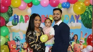 Happy 1st bday Zoey!!! Blindian couple//interracial relationship// biracial baby ￼