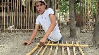 Culminando mi jaula para mis gansos y patos.