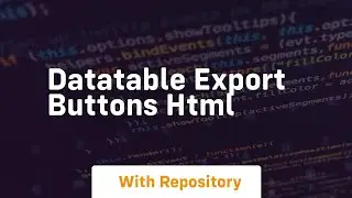 Datatable export buttons html