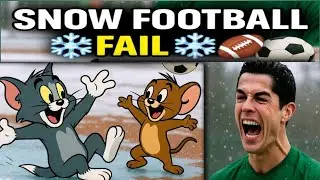 Snow Soccer Chaos ❄️⚽ Tom-Style Cat vs Jerry-Style Mouse | Ronaldo Can&rsquo;t Stop Laughing 😂