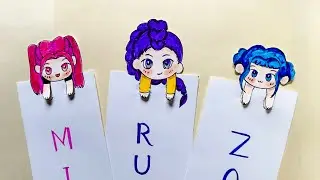 Huntrix Bookmarks | Rumi, Zoey & Mira drawing | K-Pop Demon Hunters | huntrix drawing