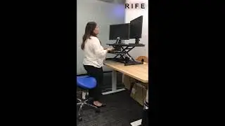 Revolutionize Your Workspace with an Electric Sit-Stand Converter Desk!