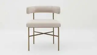 Kim Cream Performance Velvet Chair from Tov Furniture