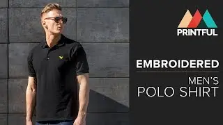 Embroidered men's polo shirt: Printful showcase