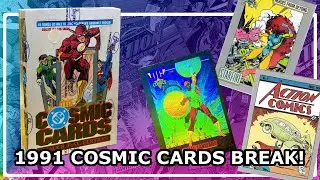 Unboxing a Vintage 1991 DC Cosmic Cards Hobby Box #boxbreak #dccomics #superman #tradingcards